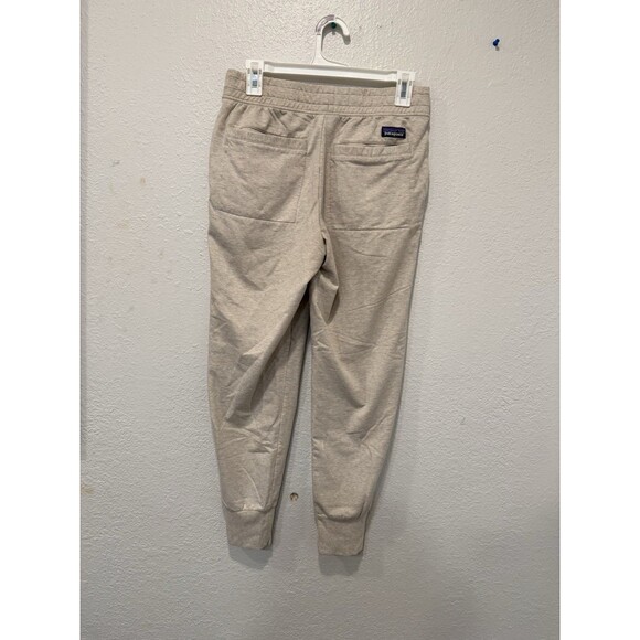 Patagonia Ahnya Women's Jogger Small Organic Cotton Sweatpants Dyno White(beige) - Picture 3 of 10